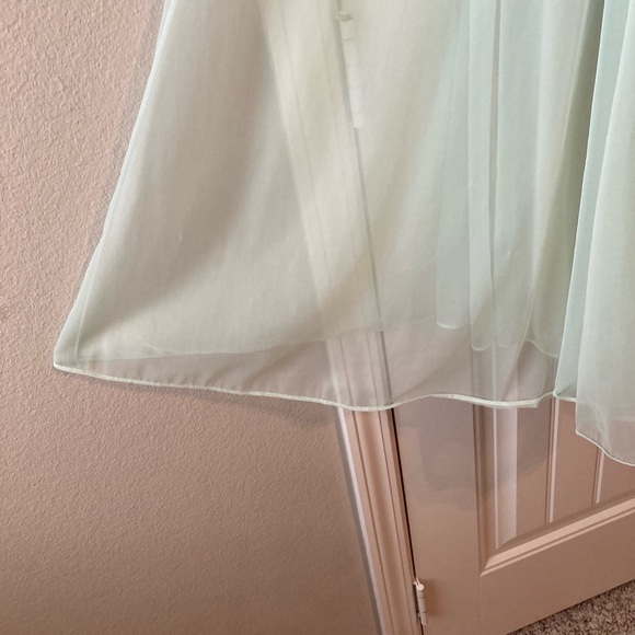 Vintage 50s Shadowline Chiffon Soft Green Ballerina Gown Peignoir Set Sz 32/S - Picture 4 of 16